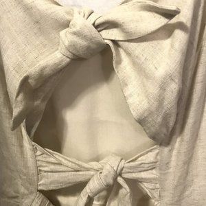 AKIRA Linen Double Ties Dress